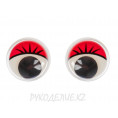 Глазки с ресничками клеевые 10мм 3 - Красный