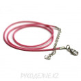 Шнурок для кулона плетеный лощеный d-1,5мм 17 - Светло-розовый
