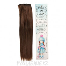 Волосы - тресс для кукол "Прямые" длина волос 25см, ширина 100см