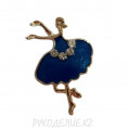 Брошь Балерина 20*35мм 09 - Синий