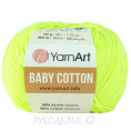 Пряжа Baby Cotton YarnArt 430 - Лайм